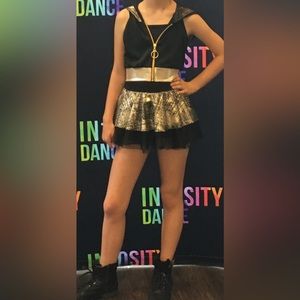 Curtain Call Black and Gold Hip-hop Dance Costume